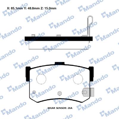 Mando RMPH15NS - Kit pastiglie freno, Freno a disco autozon.pro