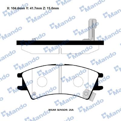 Mando RMPH16NS - Kit pastiglie freno, Freno a disco autozon.pro