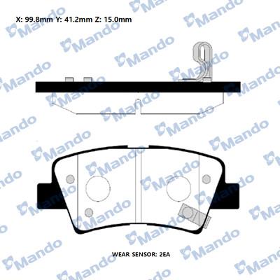 Mando RMPH39NS - Kit pastiglie freno, Freno a disco autozon.pro