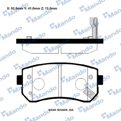 Mando RMPH35NS - Kit pastiglie freno, Freno a disco autozon.pro