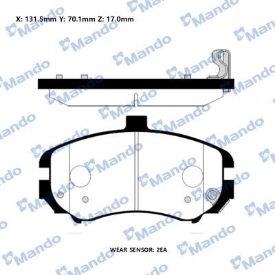 Mando RMPH36NS - Kit pastiglie freno, Freno a disco autozon.pro