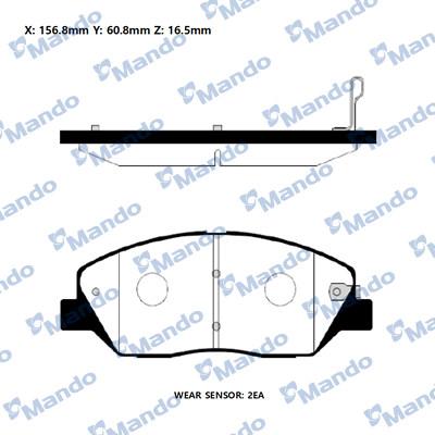 Mando RMPH38NS - Kit pastiglie freno, Freno a disco autozon.pro