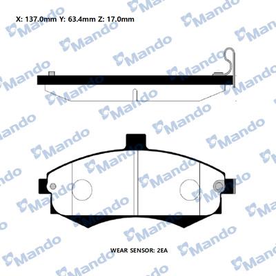 Mando RMPH29NS - Kit pastiglie freno, Freno a disco autozon.pro