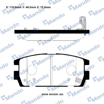 Mando RMPH25NS - Kit pastiglie freno, Freno a disco autozon.pro