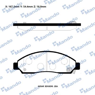 Mando RMPI03NS - Kit pastiglie freno, Freno a disco autozon.pro