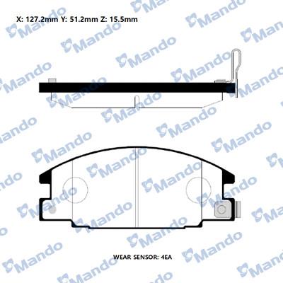 Mando RMPI02NS - Kit pastiglie freno, Freno a disco autozon.pro