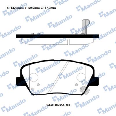 Mando RMPK43NS - Kit pastiglie freno, Freno a disco autozon.pro