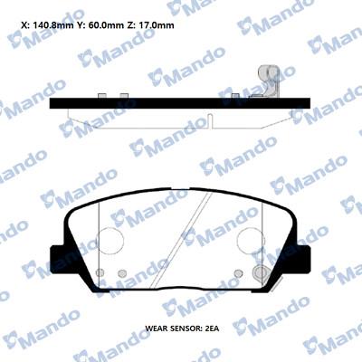 Mando RMPK47NS - Kit pastiglie freno, Freno a disco autozon.pro