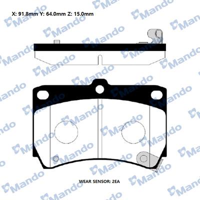 Mando RMPK06NS - Kit pastiglie freno, Freno a disco autozon.pro