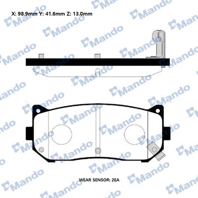 Mando RMPK08NS - Kit pastiglie freno, Freno a disco autozon.pro