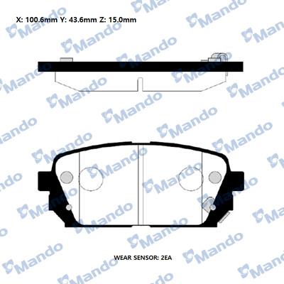 Mando RMPK35NS - Kit pastiglie freno, Freno a disco autozon.pro