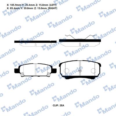 Mando RMPM07NS - Kit pastiglie freno, Freno a disco autozon.pro