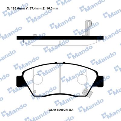 Mando RMPO05NS - Kit pastiglie freno, Freno a disco autozon.pro