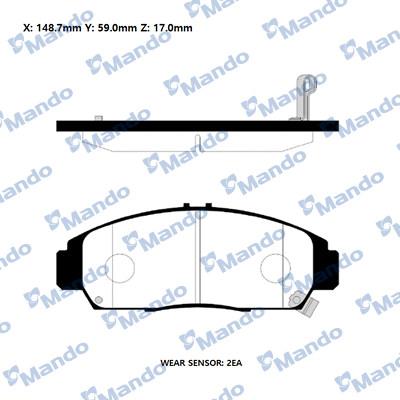 Mando RMPO06 - Kit pastiglie freno, Freno a disco autozon.pro