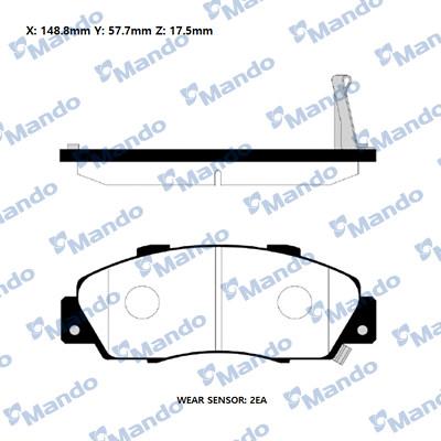 Mando RMPO03 - Kit pastiglie freno, Freno a disco autozon.pro