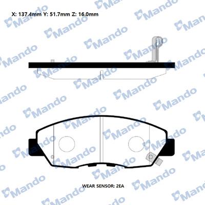 Mando RMPO02NS - Kit pastiglie freno, Freno a disco autozon.pro