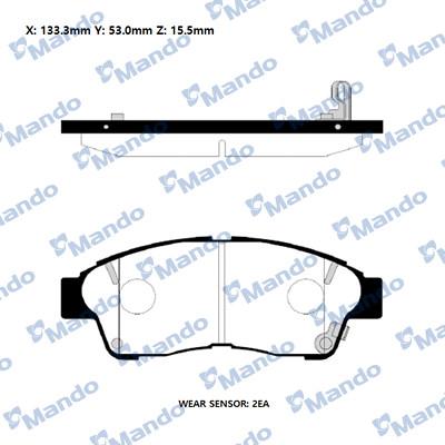 Mando RMPT04NS - Kit pastiglie freno, Freno a disco autozon.pro