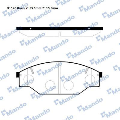 Mando RMPT02NS - Kit pastiglie freno, Freno a disco autozon.pro