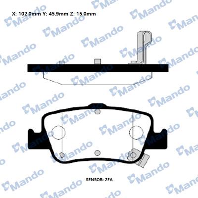 Mando RMPT35NS - Kit pastiglie freno, Freno a disco autozon.pro