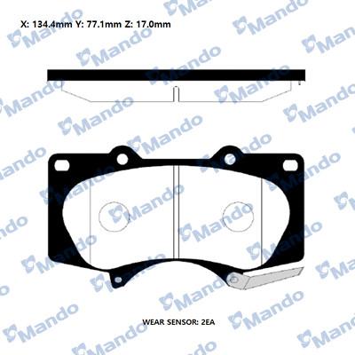 Mando RMPT25 - Kit pastiglie freno, Freno a disco autozon.pro