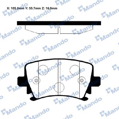 Mando RMPU03NS - Kit pastiglie freno, Freno a disco autozon.pro