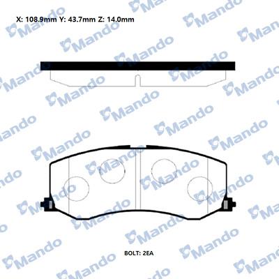 Mando RMPZ01NS - Kit pastiglie freno, Freno a disco autozon.pro