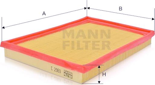 Mann-Filter C 2969 - Filtro aria autozon.pro