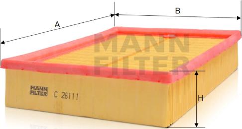 Mann-Filter C 26 111 - Filtro aria autozon.pro