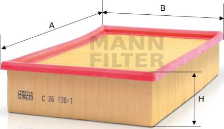 Mann-Filter C 26 138/1 - Filtro aria autozon.pro