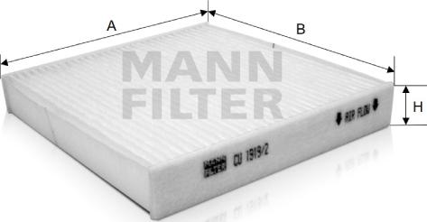 Mann-Filter CU 1919/2 - Filtro, Aria abitacolo autozon.pro