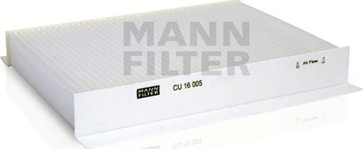 Mann-Filter CU 16 005 - Filtro, Aria abitacolo autozon.pro