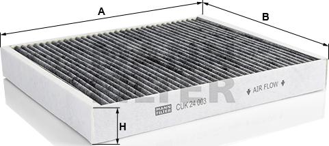 Mann-Filter CUK 24 003 - Filtro, Aria abitacolo autozon.pro