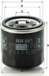 Mann-Filter MW 64/1 - Filtro olio autozon.pro