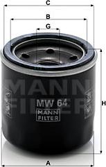 Mann-Filter MW 64 - Filtro olio autozon.pro