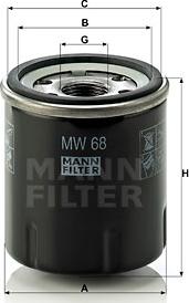 Mann-Filter MW 68 - Filtro olio autozon.pro