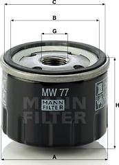 Mann-Filter MW 77 - Filtro olio autozon.pro