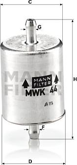 Mann-Filter MWK 44 - Filtro carburante autozon.pro