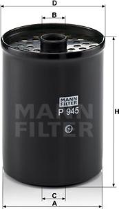 Mann-Filter P 945 x - Filtro carburante autozon.pro