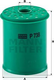 Mann-Filter P 738 x - Filtro carburante autozon.pro