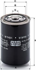 Mann-Filter W 940/4 - Filtro olio autozon.pro