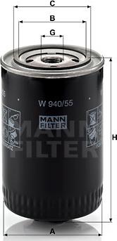 Mann-Filter W 940/55 - Filtro olio autozon.pro