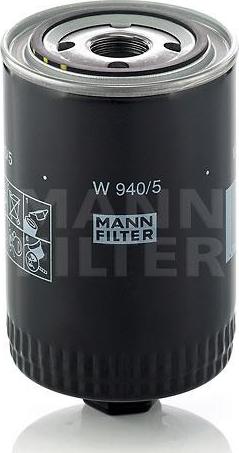 Mann-Filter W 940/5 (10) - Filtro olio autozon.pro