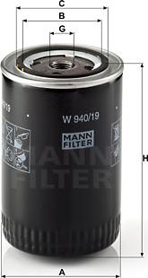 Mann-Filter W 940/19 - Filtro olio autozon.pro