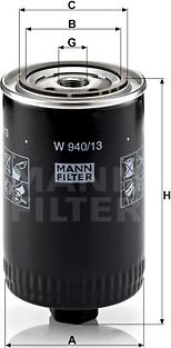 Mann-Filter W 940/13 - Filtro olio autozon.pro