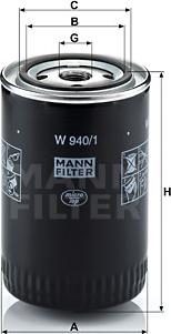 Mann-Filter W 940/1 - Filtro olio autozon.pro