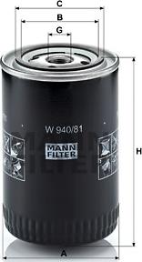 Mann-Filter W 940/81 - Filtro olio autozon.pro