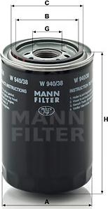 Mann-Filter W 940/38 - Filtro olio autozon.pro