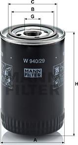 Mann-Filter W 940/29 - Filtro olio autozon.pro