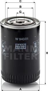 Mann-Filter W 940/21 - Filtro olio autozon.pro