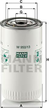 Mann-Filter W 950/13 - Filtro olio autozon.pro